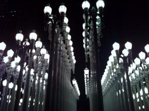 The famous lights of LACMA.